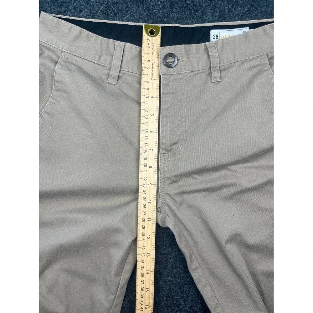 Volcom Frickin Modern Stretch Chino‎ Pants Khaki Tan Mens 28 Skate